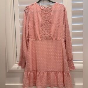 ANDREE BY UNIT Pink Lace Kids Dress